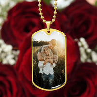 Thumbnail for Photo Dog Tag Necklace - Love You This Much