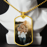 Thumbnail for Photo Dog Tag Necklace - Love You This Much