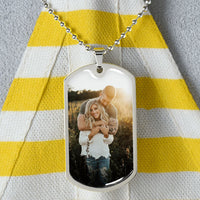 Thumbnail for Photo Dog Tag Necklace - Love You This Much