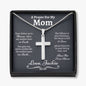 Prayer For My Mom Cross Necklace - Love You This Much
