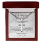 Promise Cuban Cross Necklace - Love You This Much