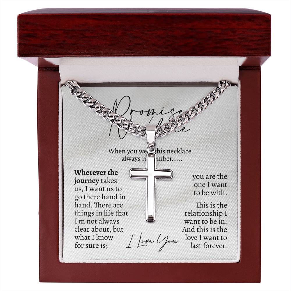 Promise "Our Journey" Cuban Cross Necklace - Love You This Much