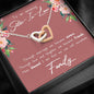 Sister In Law 'Family' Interlocking Hearts Necklace - Love You This Much