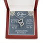 Sister Mothers Day Intertwined Hearts Necklace - Love You This Much