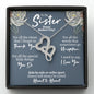 Sister Mothers Day Intertwined Hearts Necklace - Love You This Much