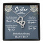 Sister Mothers Day Intertwined Hearts Necklace - Love You This Much