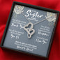 Sister Mothers Day Intertwined Hearts Necklace - Love You This Much