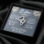 Sister Mothers Day Intertwined Hearts Necklace - Love You This Much