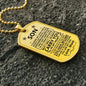Son (Carry You) Dog Tag Necklace - Love You This Much