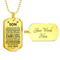 Son (Carry You) Dog Tag Necklace - Love You This Much