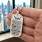 Son (Carry You) Dog Tag Necklace - Love You This Much