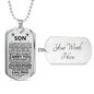 Son (Carry You) Dog Tag Necklace - Love You This Much