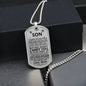 Son (Carry You) Dog Tag Necklace - Love You This Much