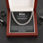 Son Love Mom (carry you) Cuban Link Chain Necklace - Love You This Much