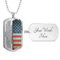 Son Wedding Day (Love Dad) Dog Tag Necklace - Love You This Much