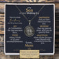 Son Wedding (from Mom) Compass Necklace - Love You This Much