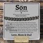 Son Wedding (From Parents) Classic Cuban Bracelet - Love You This Much