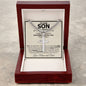 Son Wedding (From Parents) Cross Cuban Necklace - Love You This Much