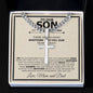 Son Wedding (From Parents) Cross Cuban Necklace - Love You This Much
