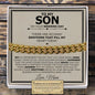 Son Wedding (Love Mom) Classic Cuban Bracelet - Love You This Much