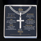 Son Wedding (Love Mom) Cross Cuban Necklace - Love You This Much