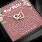 Soul Sister Best Friend Interlocking Hearts Necklace - Love You This Much