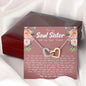 Soul Sister Best Friend Interlocking Hearts Necklace - Love You This Much