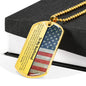 To My Boyfriend (American Flag) Dog Tag Necklace - Love You This Much