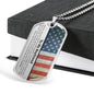 To My Boyfriend (American Flag) Dog Tag Necklace - Love You This Much