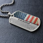 To My Boyfriend (American Flag) Dog Tag Necklace - Love You This Much