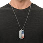 To My Boyfriend (American Flag) Dog Tag Necklace - Love You This Much