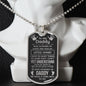 To My Daddy (Little Hand) Dog Tag Necklace - Love You This Much
