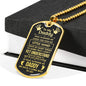 To My Daddy (Little Hand) Dog Tag Necklace - Love You This Much