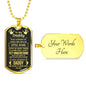 To My Daddy (Little Hand) Dog Tag Necklace - Love You This Much