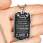 To My Daddy (Little Hand) Dog Tag Necklace - Love You This Much