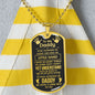 To My Daddy (Little Hand) Dog Tag Necklace - Love You This Much