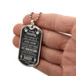 To My Daddy (Little Hand) Dog Tag Necklace - Love You This Much