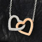 To My Daughter (Ever There Is A Tomorrow) Interlocking Hearts Necklace - Love You This Much