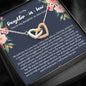To My Daughter In Law Interlocking Hearts Necklace - Love You This Much