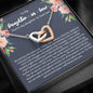 To My Daughter In Law Interlocking Hearts Necklace (Mahogany) - Love You This Much