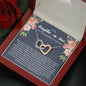 To My Daughter In Law Interlocking Hearts Necklace (Mahogany) - Love You This Much