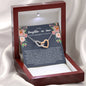 To My Daughter In Law Interlocking Hearts Necklace (Mahogany) - Love You This Much