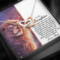 To My Daughter (Lion from Dad) Interlocking Hearts Necklace - Love You This Much