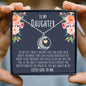 To My Daughter (Love Dad) Moon & Back Necklace - Love You This Much