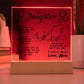 To My Daughter (Love Mom) Square Acrylic - Love You This Much