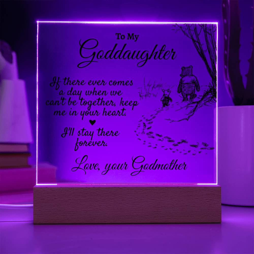 To My Goddaughter (Love Godmother) Square Acrylic - Love You This Much