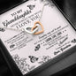 To My Granddaughter 'Butterfly" Interlocking Hearts Necklace - Love You This Much