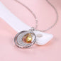 To My Granddaughter Moon & Back Necklace - Love You This Much