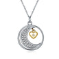 To My Granddaughter "Sunflower" Moon & Back Necklace - Love You This Much