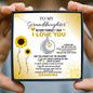 To My Granddaughter "Sunflower" Moon & Back Necklace - Love You This Much